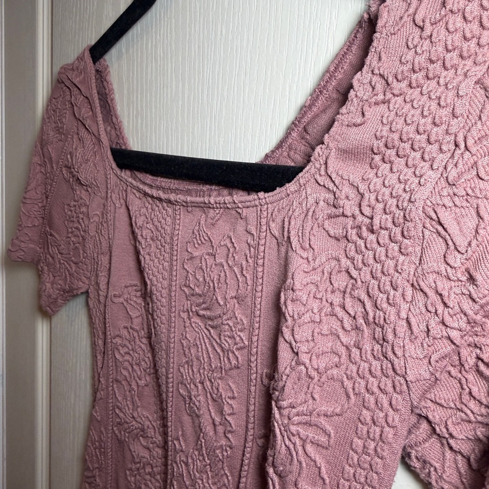 Wallflower Mauve Textured Crop Top